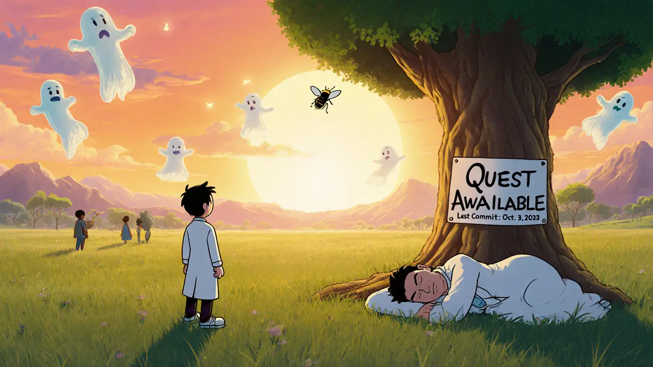 A lonely player stands in a beautiful but silent virtual field, surrounded by floating ghosts of departed users.