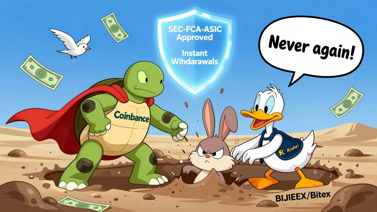 A hero turtle and duck rescue a rabbit from a sinking scam site toward a safe exchange.