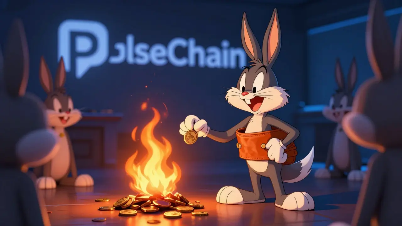 Character burning coins with minimal burn effect