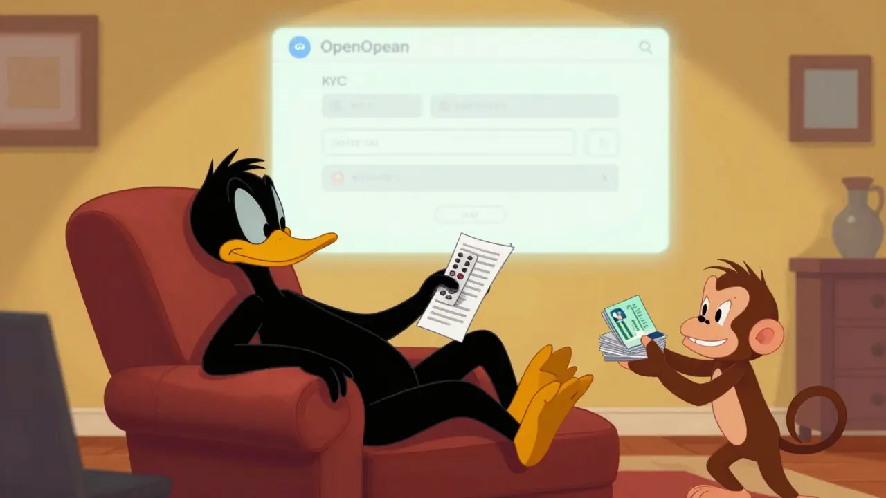 Duck relaxing while avoiding complex identity verification paperwork