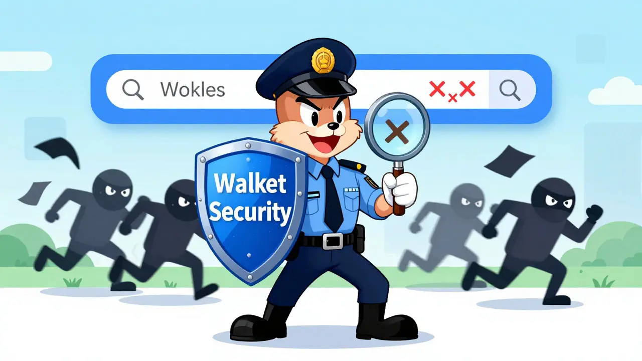 Security hero protecting a wallet from scam bots with a shield
