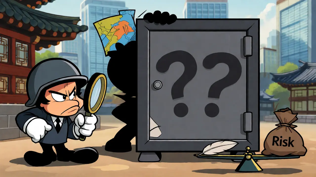Skeptical investor examining unclear regulatory location of exchange